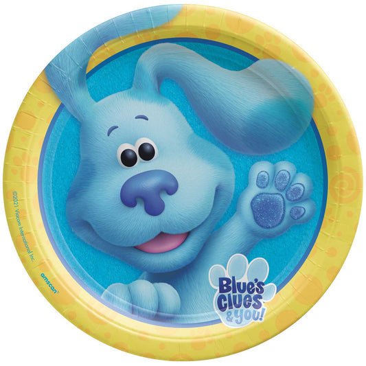 Blue's Clues 23cm Round Paper Plates (Pack of 8)