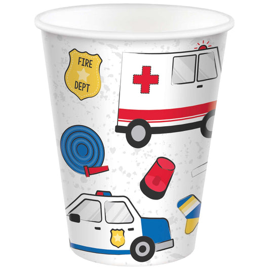 First Responders 9oz / 266ml Paper Cups (Pack of 8)