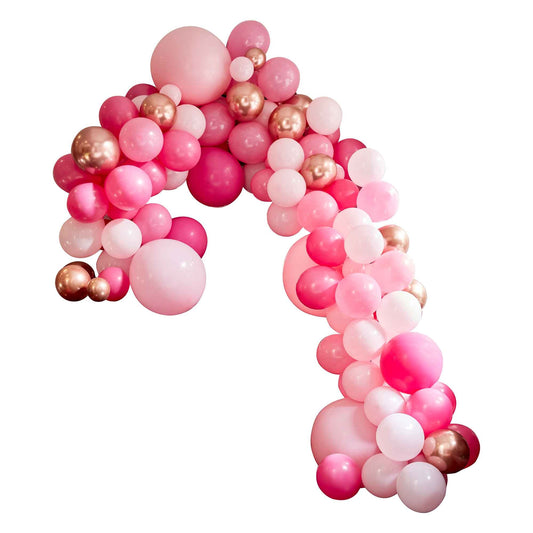 Balloon Arch Large Pink & Grey