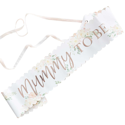 Baby in Bloom Sash Mummy to Be Foiled