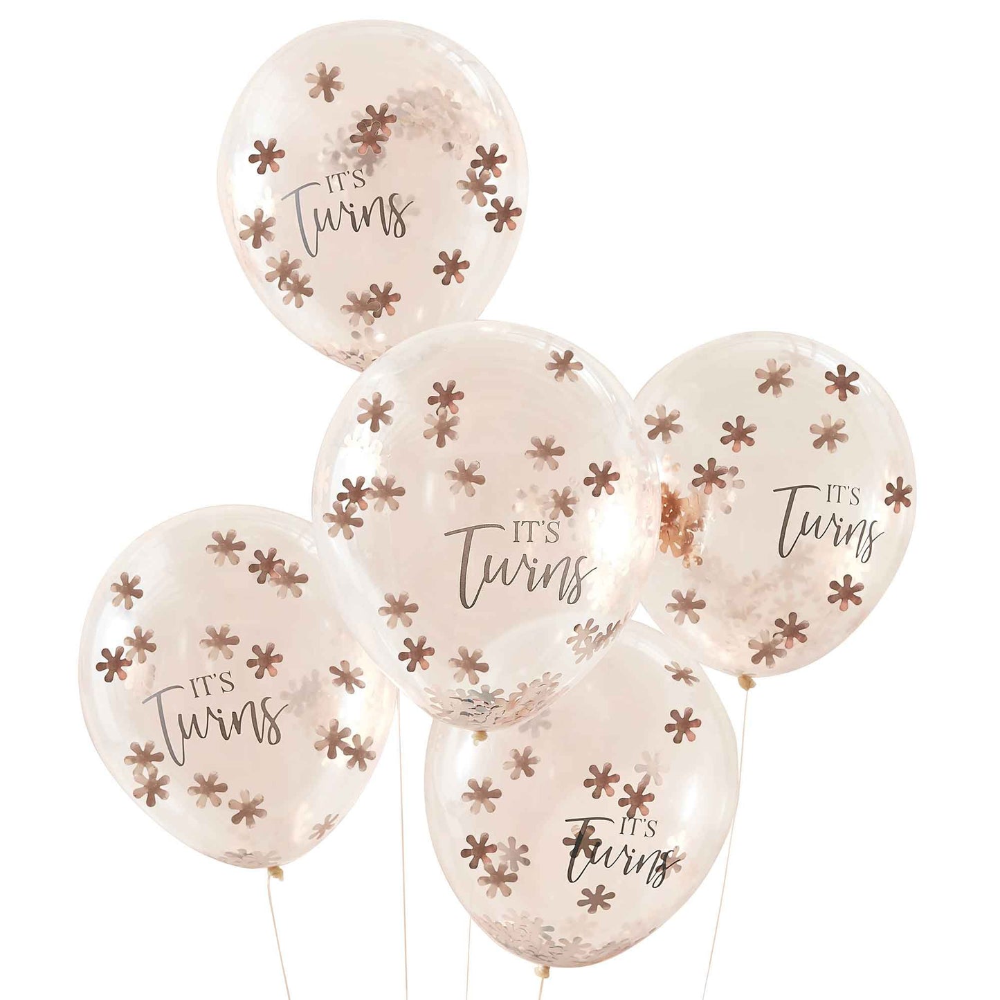 Baby In Bloom It's Twins 30cm Latex Balloons & Confetti