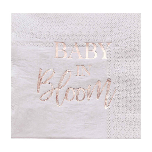 Baby in Bloom Lunch Napkins Foiled