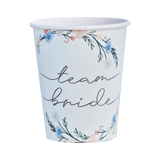 Boho Bride 9oz/266ml Paper Cups