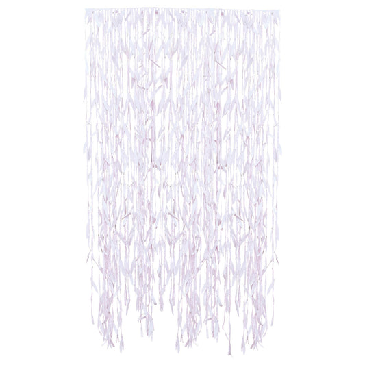 A Touch of Pampas Leaf Ribbon Backdrop Blush Pink