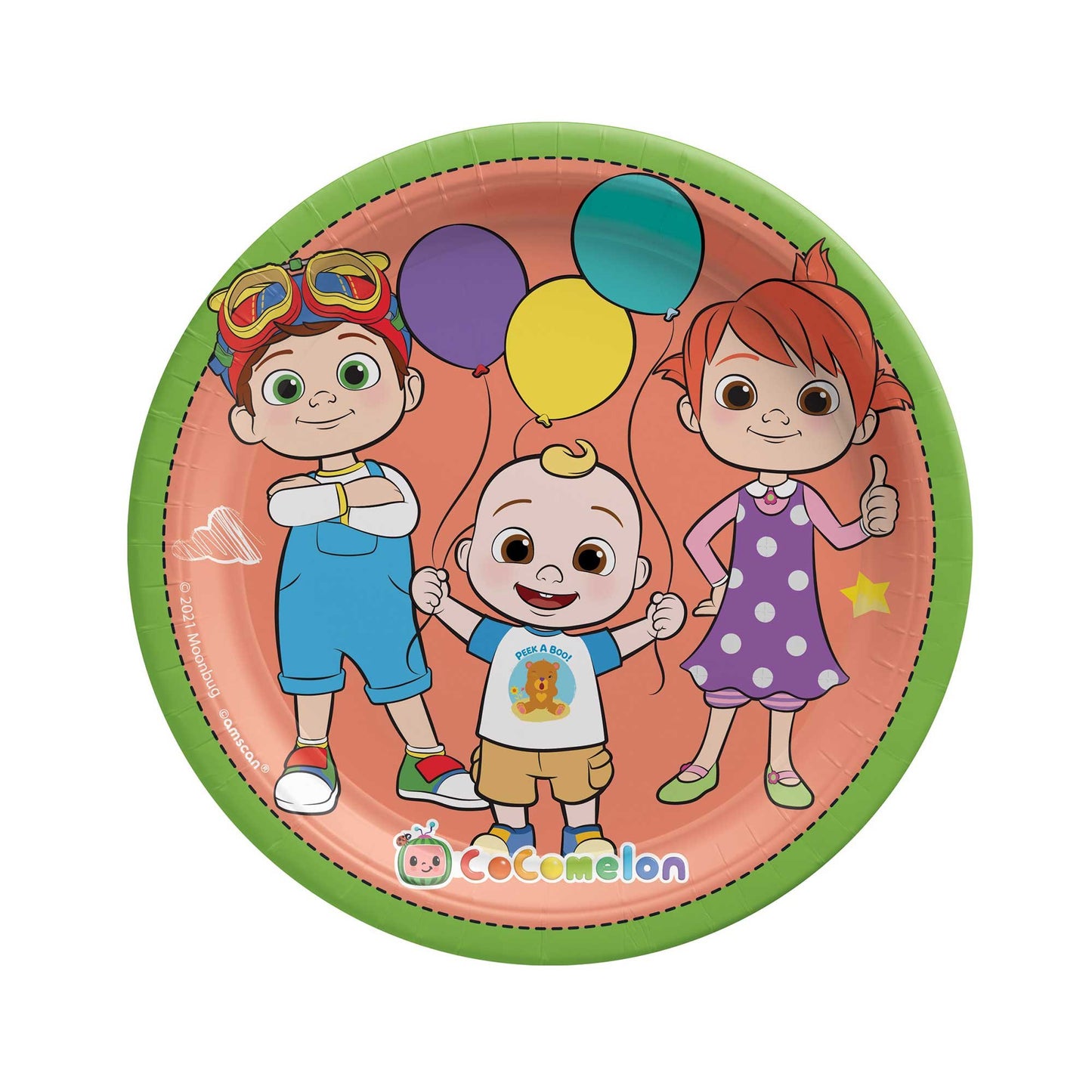 Cocomelon 17cm Round Paper Plates