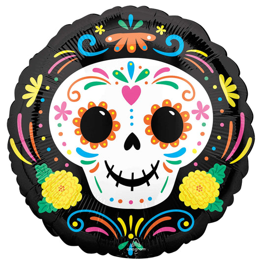 45cm Standard Day of the Dead Skull Halloween Balloon