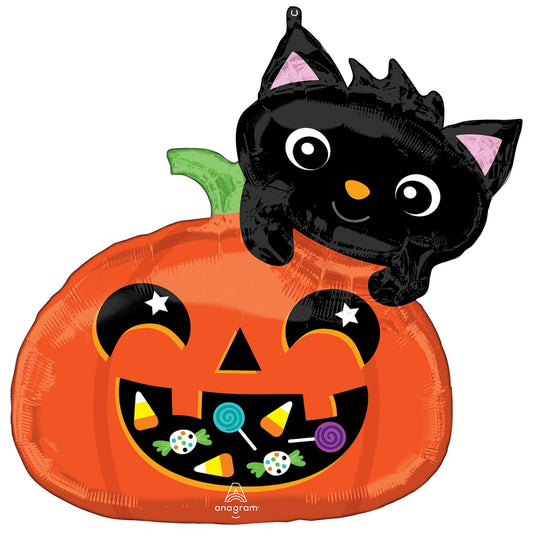 SuperShape XL Cat and Candy Pumpkin