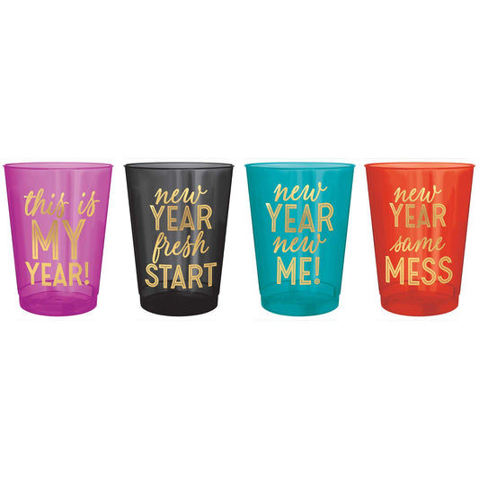 New Year Printed Colourful Tumblers 295ml