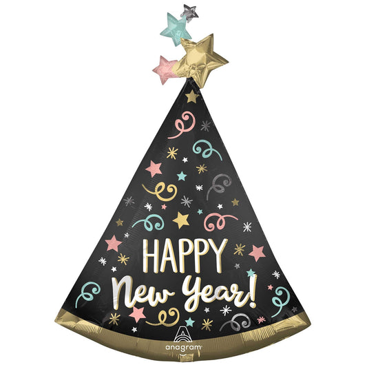 SuperShape Confetti Satin Happy New Year Hat