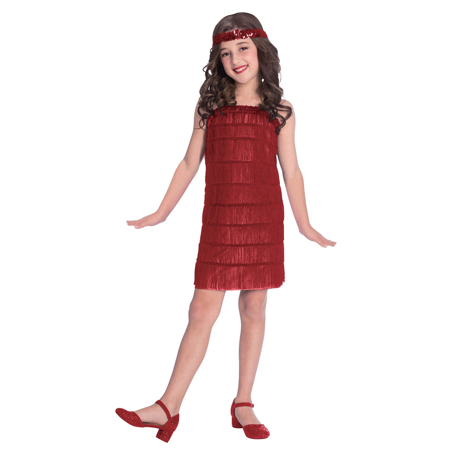 Costume Red Flapper Girls 6-8 Years