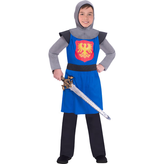 Costume Medieval Knight Blue Boys 6-8 Years