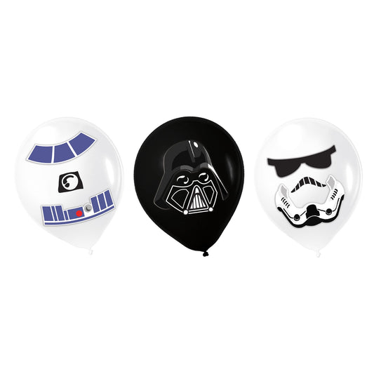 Star Wars Galaxy 30cm Latex Balloons & Paper Adhesive Add-Ons