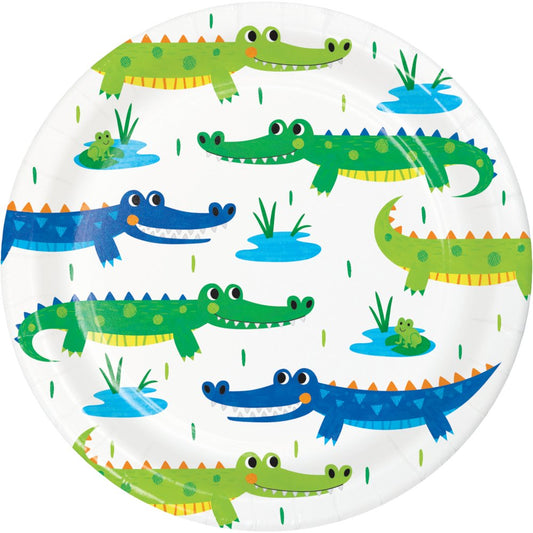 Alligator Crocodile Party Lunch Plates Paper (Pack of 8)