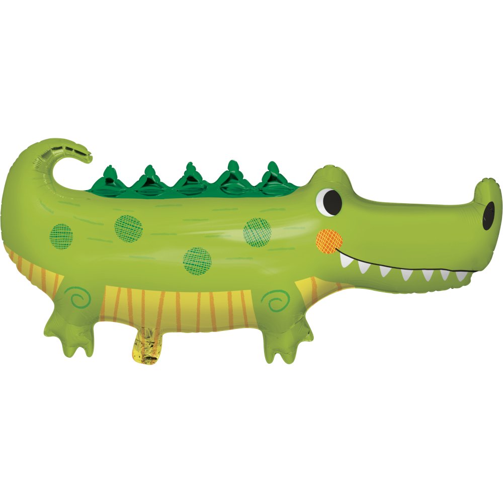 Alligator Crocodile Party 46cm x 92cm Foil Balloon