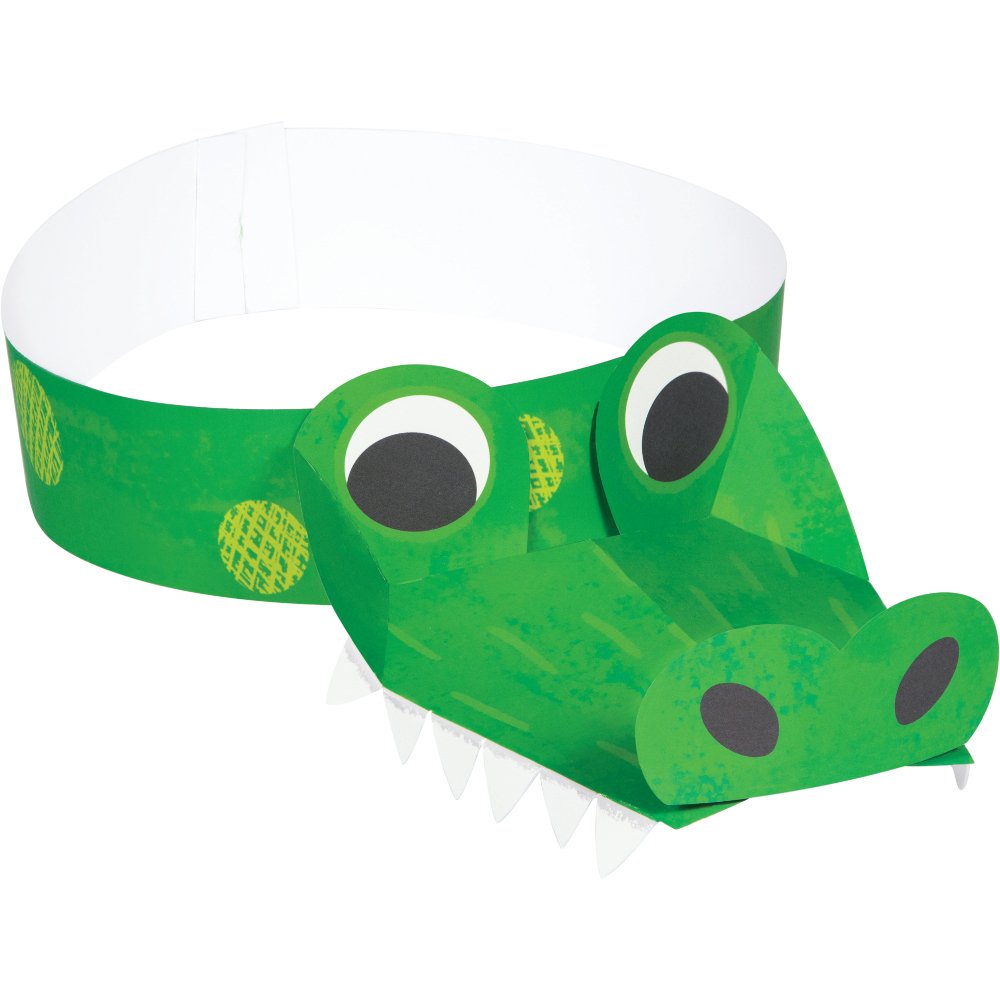 Alligator Crocodile Party Headbands (Pack of 8)