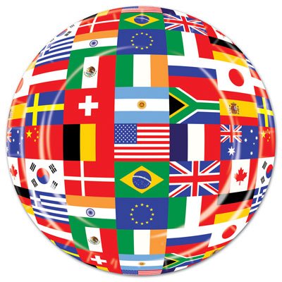 International Flags Dinner Paper Plates