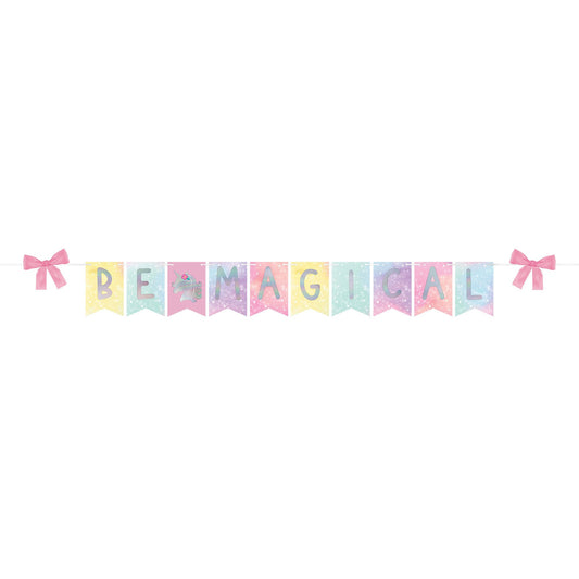 Enchanted Unicorn Ribbon Pennant Banner Be Magical