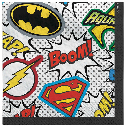 Justice League Heroes Unite Beverage Napkins