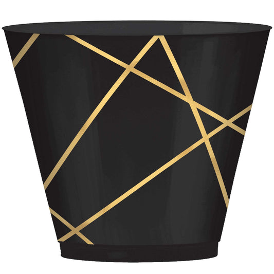 Premium Gold Geo Tumblers Hot Stamped Plastic 266ml