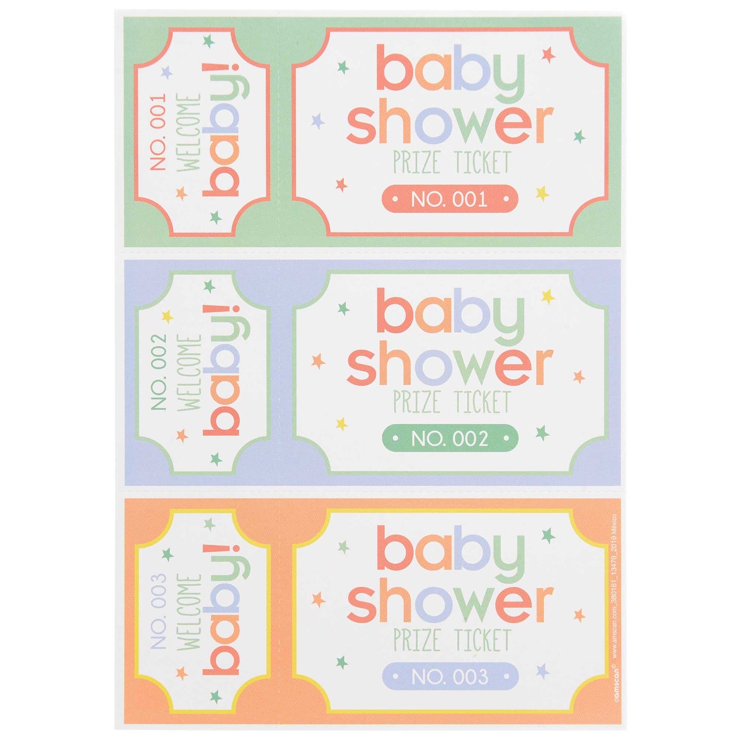 Baby Shower Prize Tickets