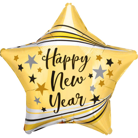 45cm Standard XL Star Happy New Year Bursts & Stars