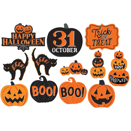 Halloween Classic Orange & Black Cutouts Value Pack