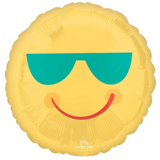 45cm Standard HX Yellow Smiley Face & Sunglasses