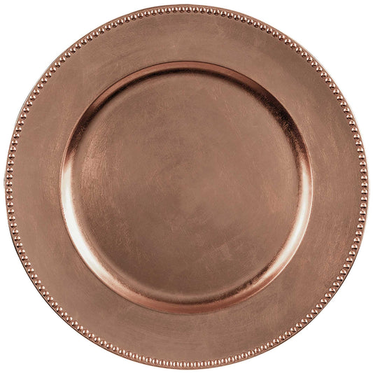 Premium Charger Plate Metallic Rose Gold