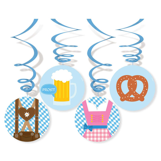 Oktoberfest Hanging Swirl Decorations