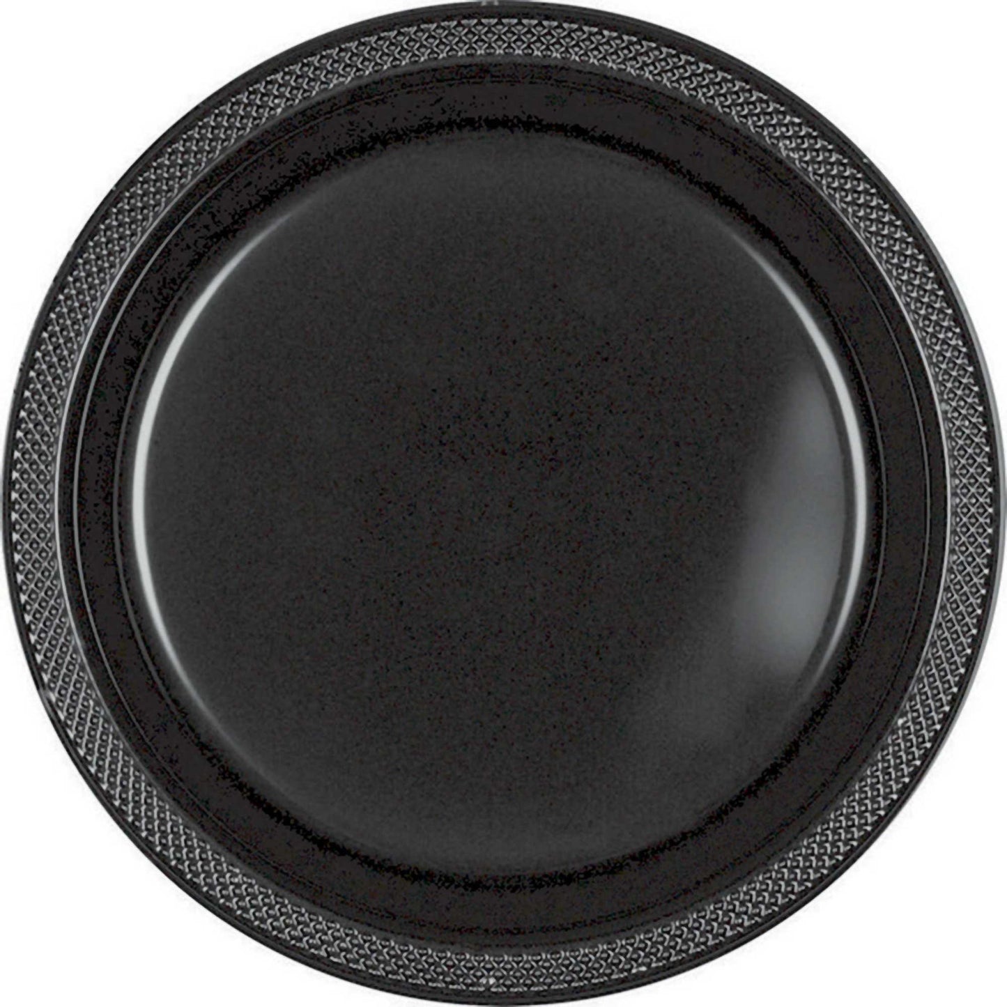 Premium Plastic Plates 17cm 20 Pack - Jet Black