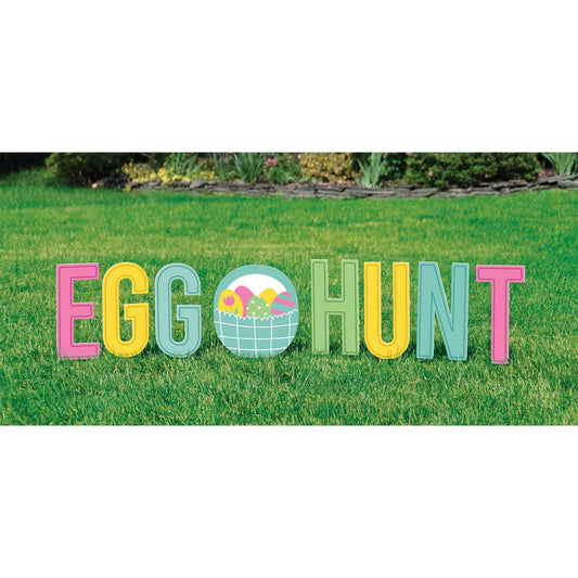 Easter EGG HUNT & Basket Yard Signs