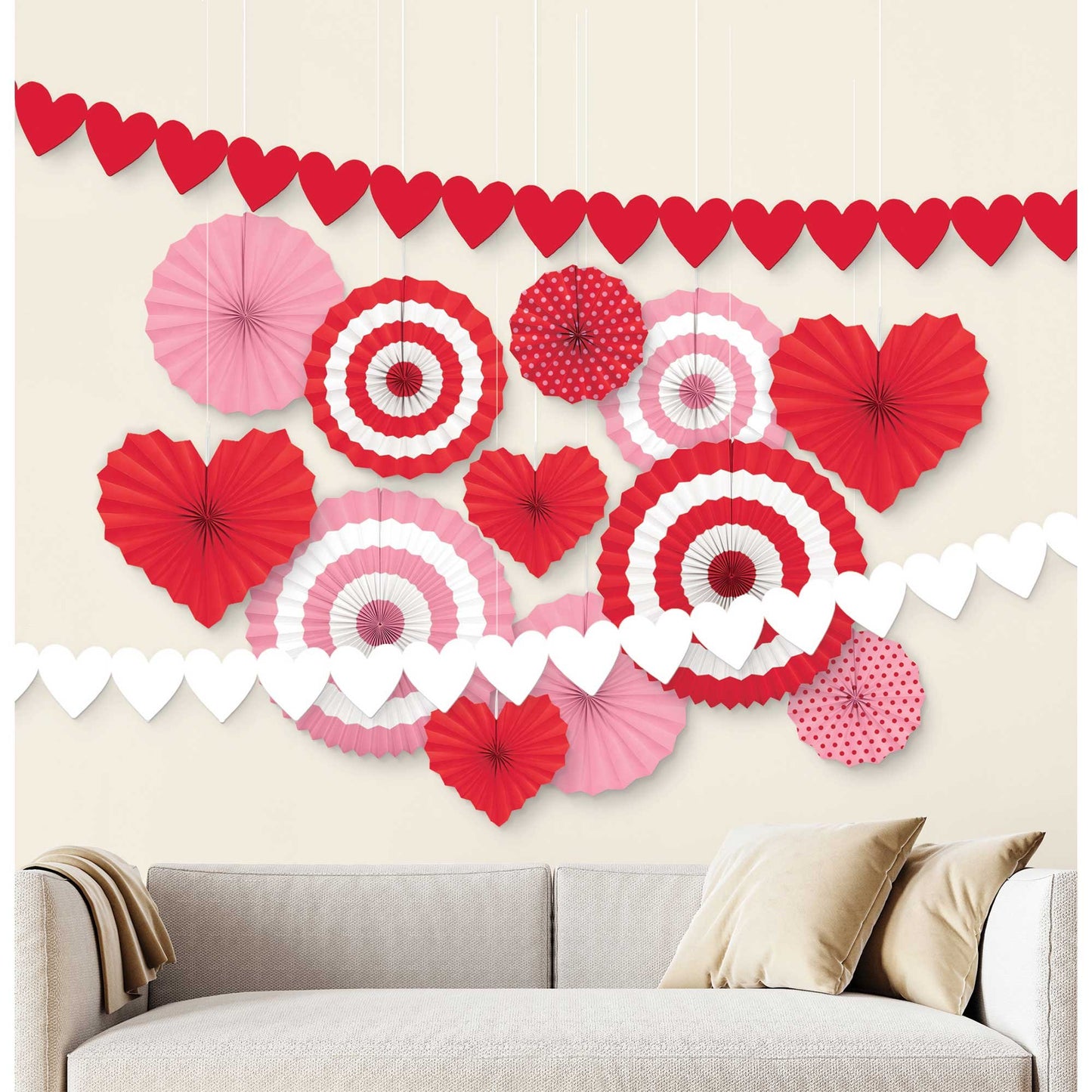 Valentine's Paper Fan Decorating Kit