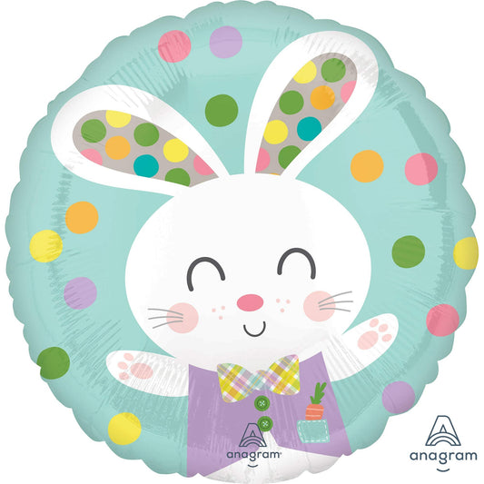 45cm Standard Easter Spotted Bunny Balloon