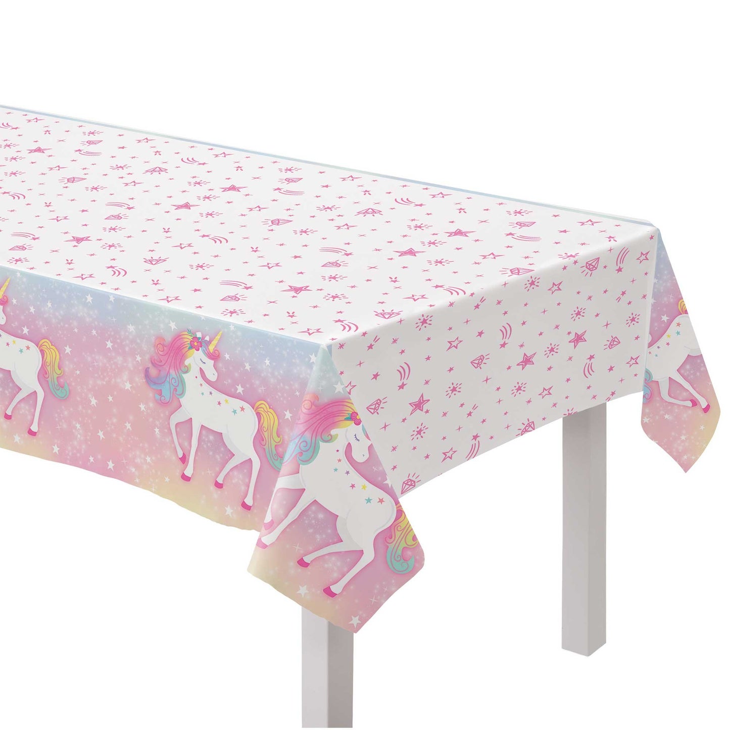 Enchanted Unicorn Plastic Tablecover