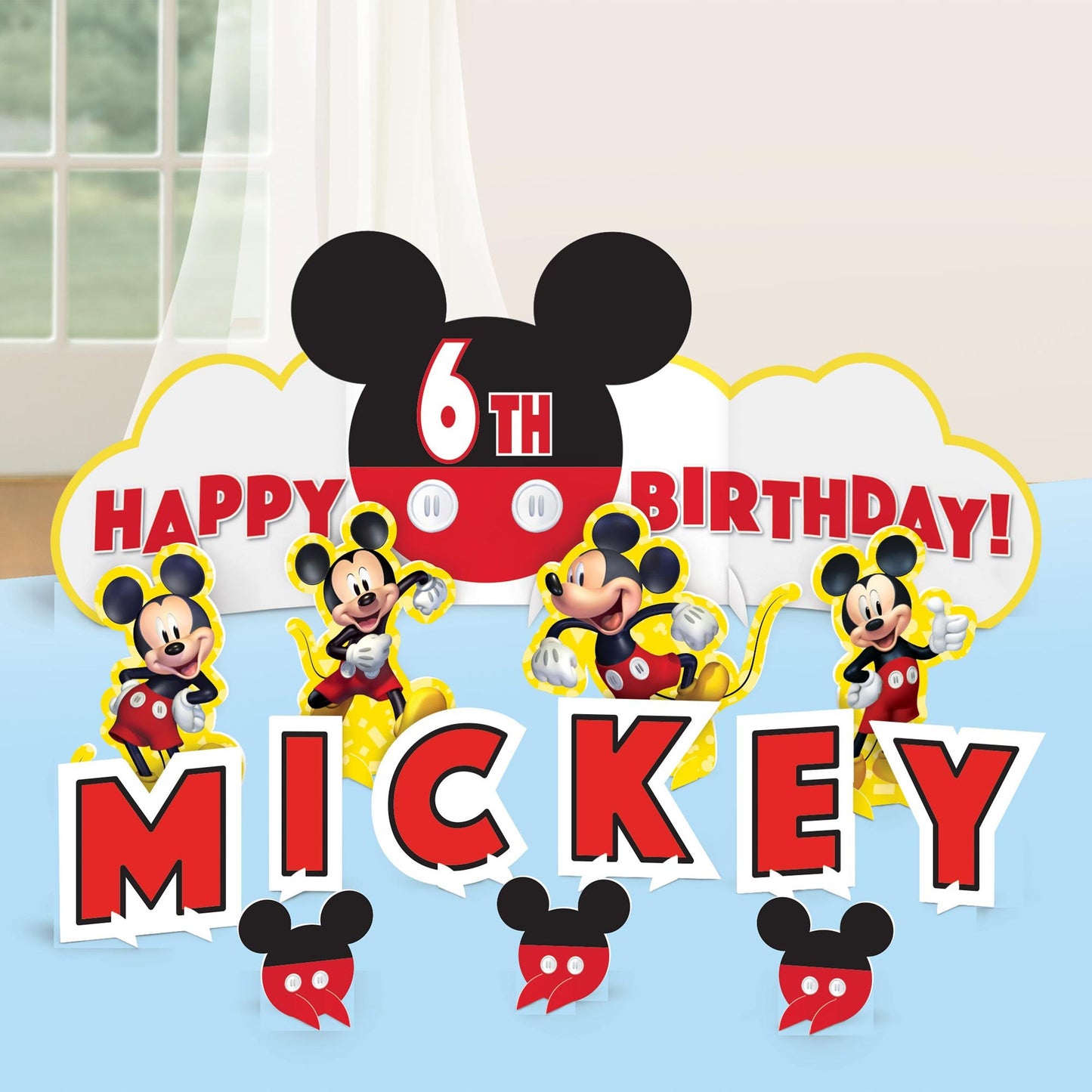 Mickey Mouse Forever Table Decorating Kit Happy Birthday Customisable