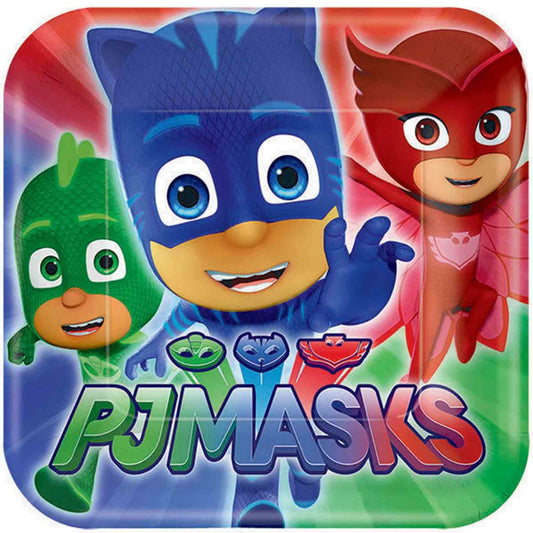 PJ Masks 17cm Square Paper Plates