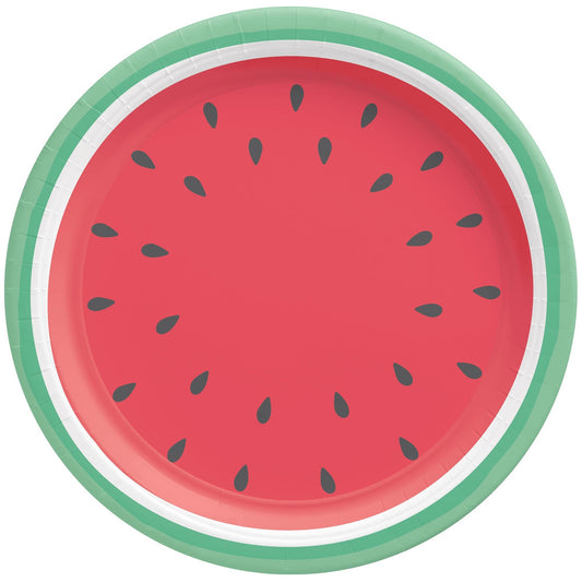 Tutti Frutti Summer Watermelon 17cm Round Paper Plates