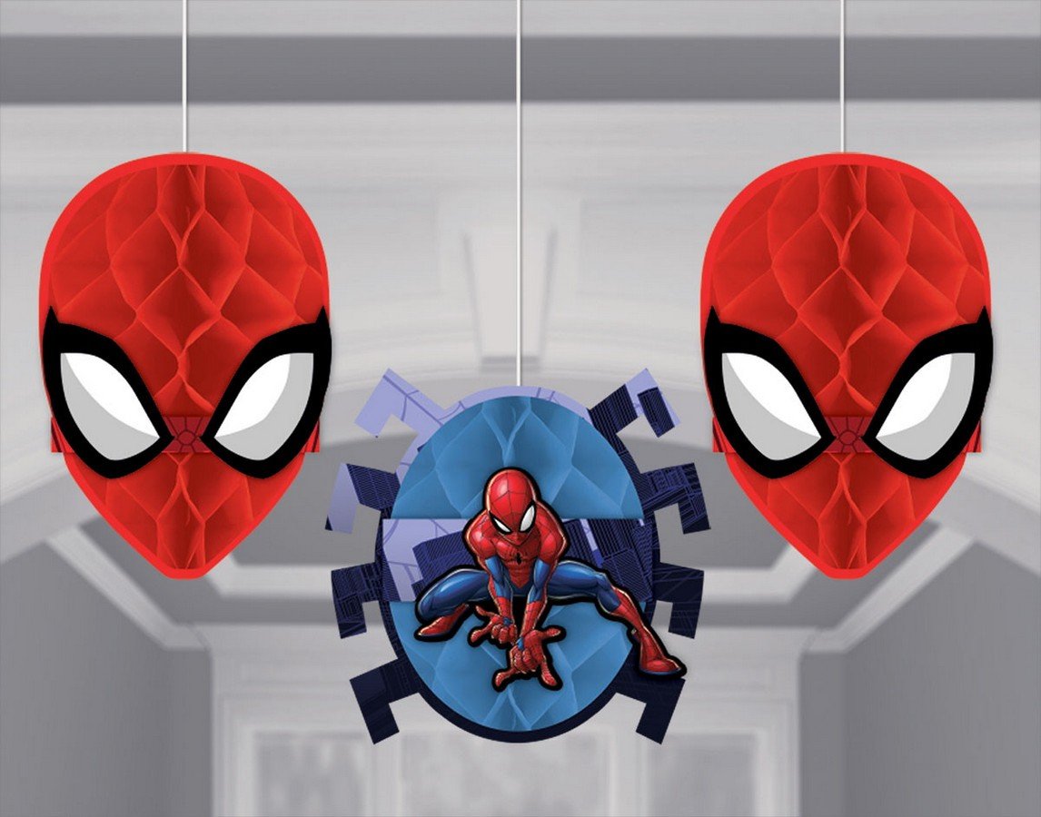 Spider-Man Webbed Wonder Honeycomb Decorations - Tissue & Printed Paper