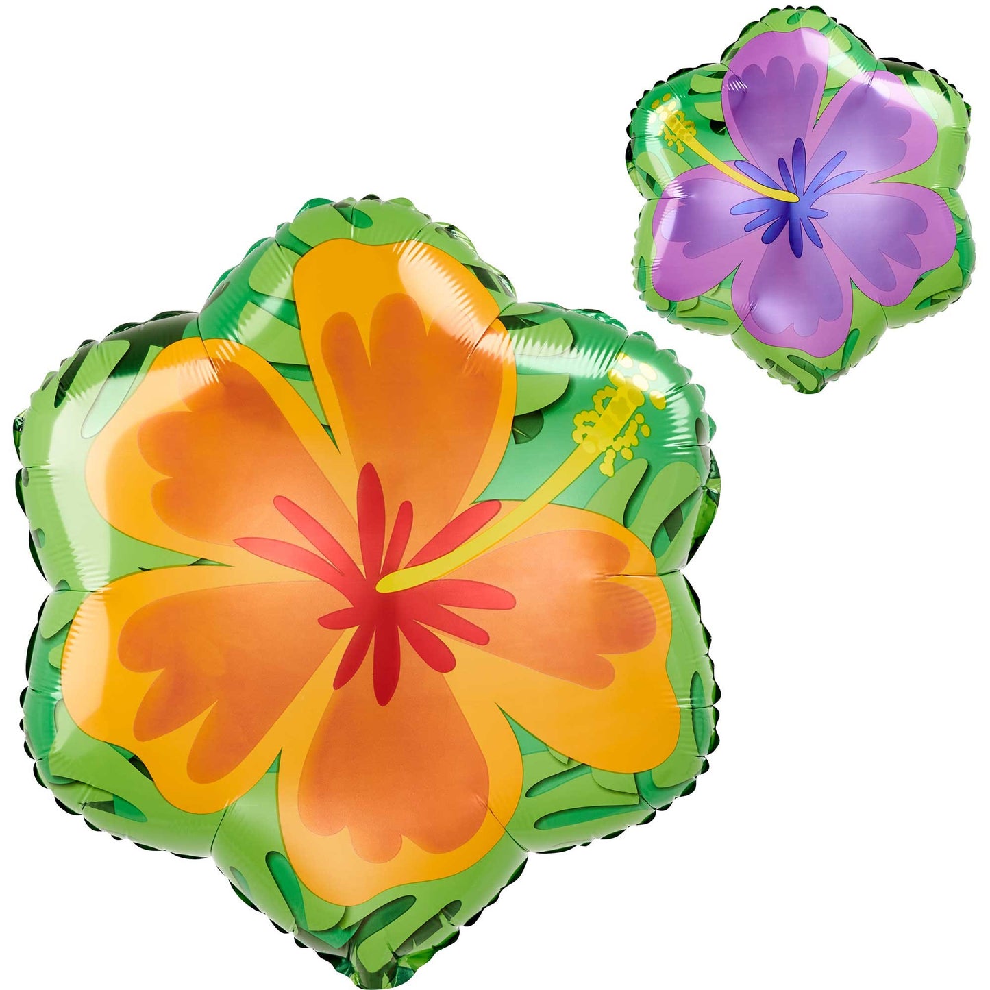 Standard Shape XL Summer Orange & Purple Hibiscus