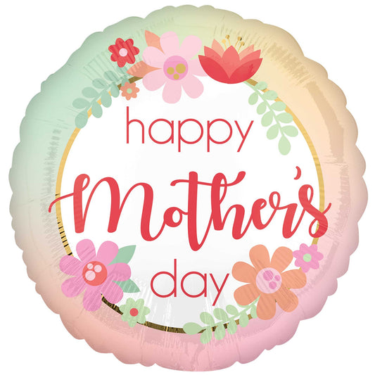 45cm Standard Happy Mother's Day Filtered Ombre Balloon