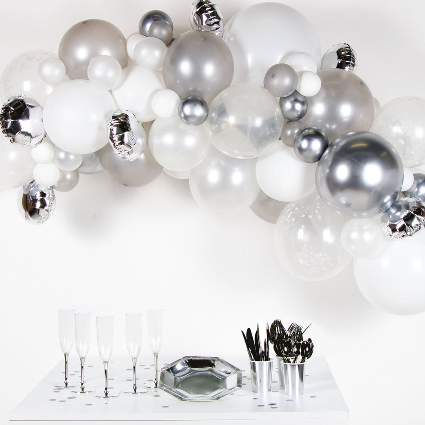 Balloon Garland Kit Silver with 66 Balloons