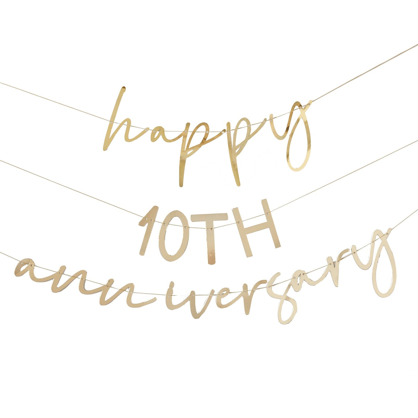 Anniversary Bunting Customisable Year Anniversary Gold