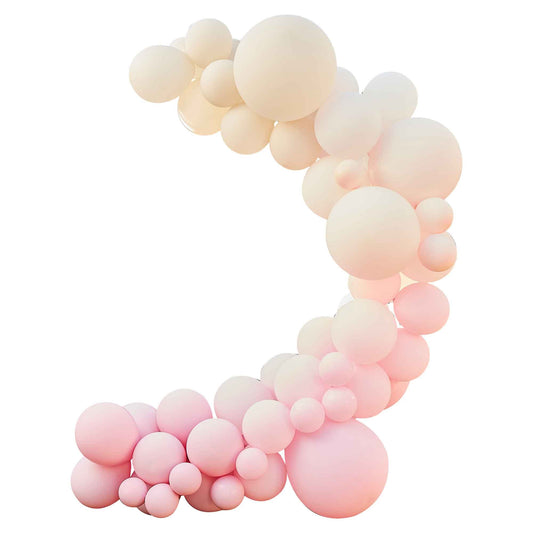 Balloon Arch Pink, Cream & White