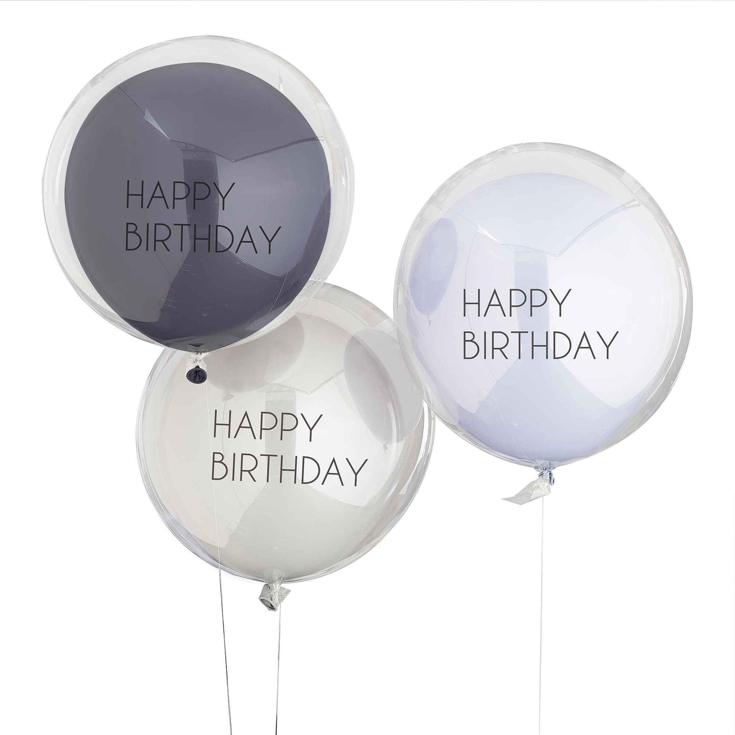 Mix It Up Balloon Bundle Happy Birthday Double Stuffed Blue