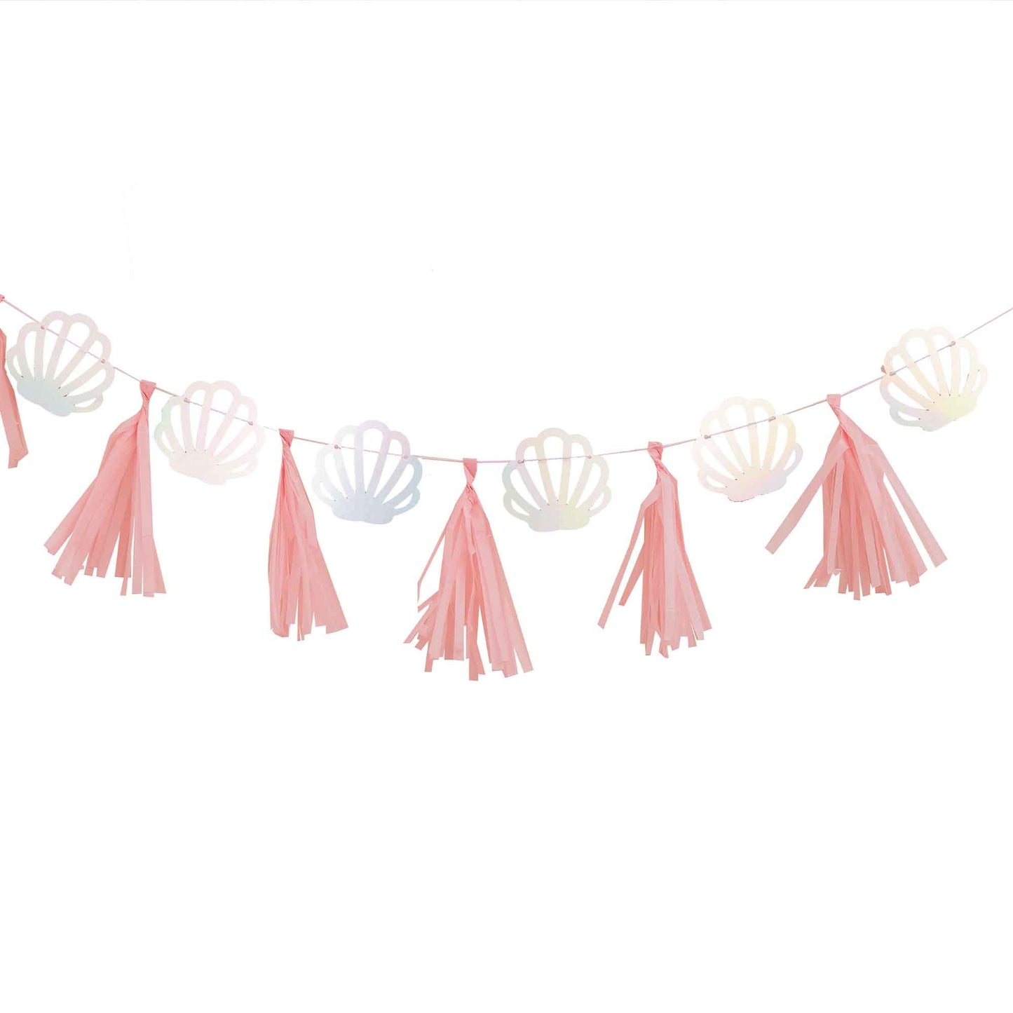 Mermaid Tassel Garland Shells & Tassels Pink & Iridescent