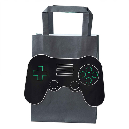 Game Controller Party Bags 3D Black with Green Inside