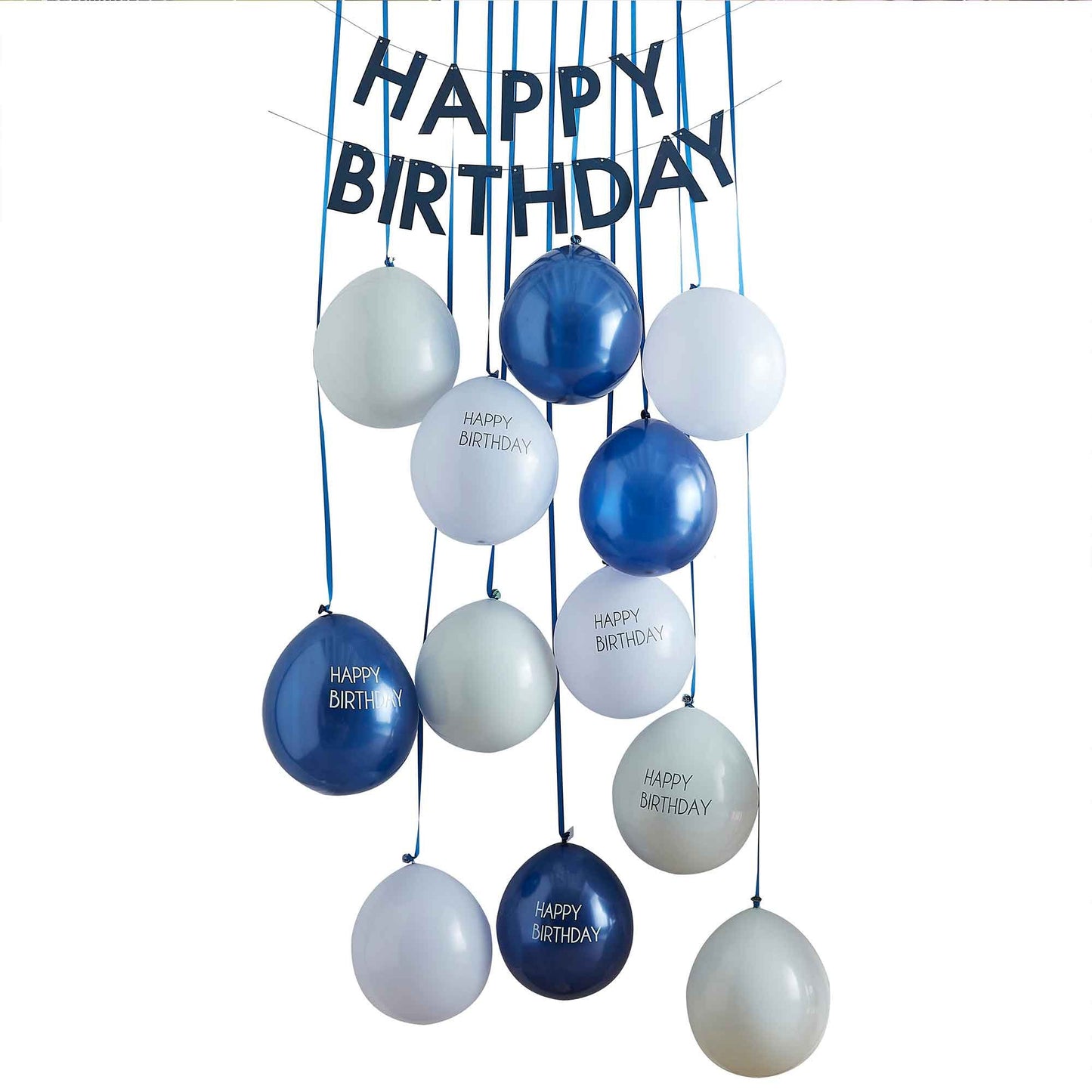 Balloon Door Kit - Happy Birthday - Blue