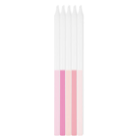 Pink Ombre Taper Candles