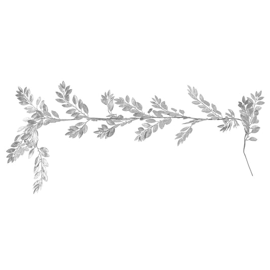 Silver Glitter Foliage Garland