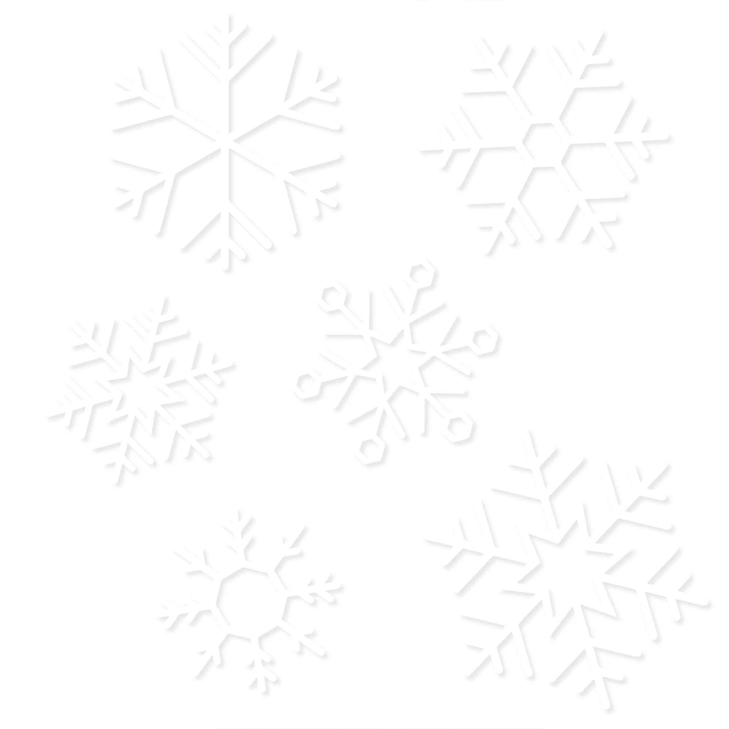 Rustic Christmas Snowflake Window Stickers